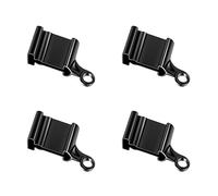 Curtain Track End Caps for Flexible Bendable Curtain Track, Set of 4 Curved Siding Ceiling Wall Mount Black Curtain Rail Ends Stops