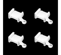 Curtain Track End Stop for Flexible Bendable Curtain Track, Set of 4 Curved Siding Ceiling Wall Mount Curtain Rail Ends Cap