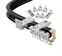 Curtain Track for Arched and Straight Applications, Wall-Mounted Room Divider Rail for Space Separation and Folding Tents