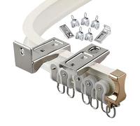 Curtain Track for Arched and Straight Applications, Wall-Mounted Room Divider Rail for Space Separation and Folding Tents