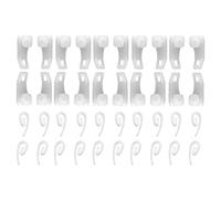 Curtain Track Glider Hooks White Plastic Integra with White plastic Drapery Hooks Curtain Hooks for Window and Shower Curtain Combo Pack of 20