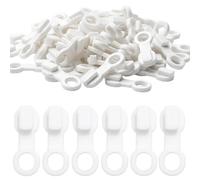 Curtain Track Gliders, 150 Pieces White Plastic Curtains Rail Hooks, Smooth Sliding Curtain Track Spares for Swish Curtains Tracks, 2.7 * 0.9cm, Ideal for Home and Event Decorations
