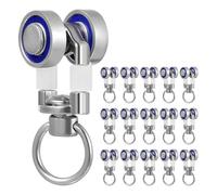 Curtain Track Gliders 16pcs Curtain Track Rollers Ceiling Hooks Flexible Bendable Clips Plastic Drapery Rail Gliders with for Window
