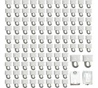 Curtain Track Gliders and Hooks, 100PC Steel Nanowheel Rollers with 2 End Stops - MINWEGI-DWUENT for Smooth Silent Ceiling Rail Operation, White