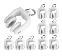 Curtain Track Gliders Hooks,50 PCS Smooth Sliding Rail Rollers for Track Spares Universal Fit Brackets Durable Runners for Curtains, Room Dividers & Shower Rails