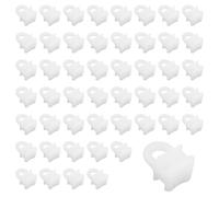 Curtain Track Gliders Hooks for VW Caravan, Plastic Curtain Hooks Caravan White Curtains Glider Effortless Gliding Rail Slider for Window door Shower Campervan (50 Pcs)