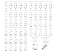Curtain Track Gliders, White Plastic Hooks DWUENT 50-Pack PP Material Smooth Sliding Wheel for Home Office Hotel Caravan