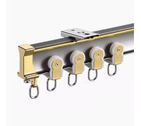 Curtain Track Gliders With Clips, Bay Windows/Dressing Room/Shower Corner Curved Adjustable Curtain Tracks And Fittings(Ceiling Mount,24ft/731cm)