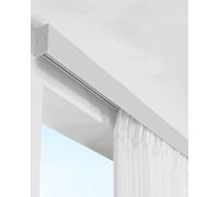 Curtain Track Pelmet Panel with Single Track, Venetian Blinds Roller Cornice Frame, Window Cassette Cover for Bay Window or Room Partition