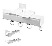 Curtain Track Rail Kit, Aluminum Alloy with Mute Rollers, Flexible and Durable Design, Ceiling or Wall Mount for Heavy Curtains, 1.6-19 Foot Length