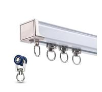 Curtain Track Rails for Curtains, Drapes, Room Dividers, Sliding Curtain Rail for Window, Ceiling/Wall Mounted(White,100cm/3.3ft)