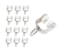 Curtain Track Rollers, Stainless Steel Double-wheel Silent Rollers | Smooth and quiet sliding, with load-bearing capacity.(50 pieces)