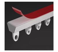Curtain Track SelfAdhesive Ceiling Mount VShaped Aluminum Curtain Rod for Bay Windows/Small Spaces/RVs 3.66m/12ft WhiteEasy Installation & Stylish Design
