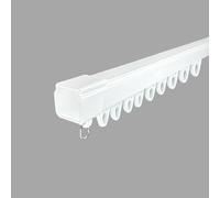 Curtain Track Single Rail Heavy Duty PVC Ceiling Set With Glider Hooks 1m to 6m (6m)