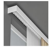Curtain Track System,Aluminum Curtain Pelmet Box with Double Rails, Modern Sliding System for Bedroom, Living Room & Office, 270cm - Stylish Alternative to Traditional Curtain Rods