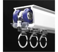 Curtain Track System Ceiling Mount For Sliding Doors, Heavy Duty Curtain Rails And Fittings For Bay Windows, Ideal For Front Door, Available In Various Lengths Up To 15m(Size:7m/22.9ft,Color:White)