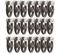 Curtain Track System Ceiling Mount, Room Divider Curtain Rod/Indoor Outdoor Straight Curtain Rail, 4 6 8 10 12 14 16 18 20 22 24 26 28 Ft Home/Office/Balcony Curtain Pole(21 pcs rollers)