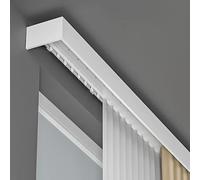 Curtain Track System,Double Rail Curtain Box with Track - Versatile 4M Solution for Stylish Window Treatments, Modern Alternative to Traditional Curtain Rods, I