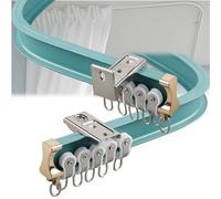 Curtain Track System,Flexible Aluminum Curtain Track - 20Ft (6.2M) Bendable Rail System for Easy Ceiling & Wall Mounting - Perfect for Window Curtains, Room Div