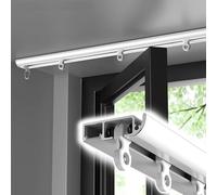 Curtain Track System for Windows, Ceiling Curtain Rod, Adjustable Room Divider Bar, Suitable for Living Room, Bathroom, and Bedroom, Extends 3 to 26ft