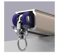 Curtain Track System,Heavy Duty Aluminium Curtain Track - 3.5M Ceiling or Wall Mount Single Rail for Long Curtains, Quiet Glide Mute Rollers, Ideal for Room Div