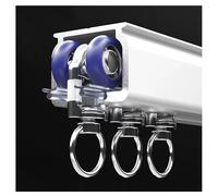 Curtain Track System,Heavy-Duty Aluminum Curtain Track for Ceiling & Wall Mount, Light Blocking Curtain Rod for Office, Living Room, Bedroom (1.5M, White)