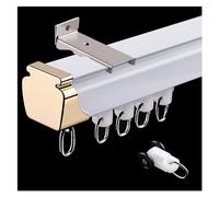 Curtain Track System,Heavy Duty Aluminum Curtain Track System, Wall-Mounted Bay Window Rail for Gazebo, Ward, Clinics Room Divider - 1.5m/4.9ft, White, Durable & Versatile