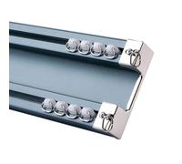 Curtain Track System,Heavy Duty Double Curtain Rails Ceiling Track Room Divider Kit - 2M/6.6ft, Blue - Ideal for Office or Living Room, Versatile and Durable Partition Solution