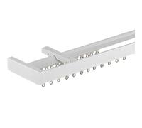Curtain Track System,Heavy Duty Double Curtain Track System - 1.4m Ceiling Mount Aluminum Rod for Curtains, Silent Operation for Living Room, Bedroom & Room Div