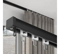 Curtain Track System,Heavy-Duty Invisible Ceiling Curtain Track, 2mm Thick, Easy Installation for Blackout Curtains, Hidden Rail for Home, Double 1.1m, Stylish & Durable Solution