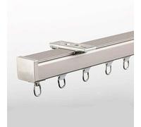 Curtain Track System,Premium Aluminium Alloy Curtain Rod Set - Easy Install Ceiling/Wall Sliding Track for Living Room, Bedroom, Shower Divider - Champagne Finish, 2.0M Length