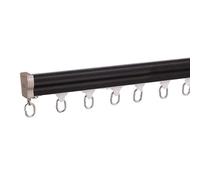 Curtain Track System,Premium Black Aluminium Curtain Track - Thickened Rod & Smooth Slider, Ceiling Mounted for Ultimate Privacy in Living Room, Bedroom & Bathroom - 6m (19.6ft) Length.