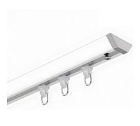 Curtain Track System,Premium Single Curtain Rail - Sturdy Aluminum Ceiling Track, Effortless Gliding for Home & Office, Stylish White Finish, 1.3m/4.3ft Length, Ideal for Curtains & Drapes
