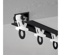 Curtain Track System,Recessed Ceiling Curtain Track, 3.9m/12.8ft Durable Aluminum Rail for Hidden Room Divider - Ideal for Home & Hotel Use, Sl lack Design, Space-Saving Solution