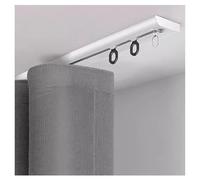 Curtain Track System,Silent Ceiling Curtain Track System - 2.5m (8.2ft) One-Piece Steel Pulleys for Smooth Sliding - White, Ideal for Home Décor, Office, & Easy