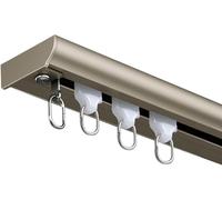 Curtain Track System, Ultra-thin Rail with Rollers for Inward Opening Windows, 110 cm Length, Perfect for Home and Office Decoration