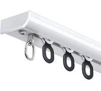 Curtain Track System, Ultra-thin Rail with Rollers for Inward Opening Windows, 110 cm Length, Perfect for Home and Office Decoration