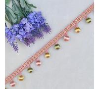 Curtain trim applique，Home Decor，Fringe Tassel Trim,Fringing,Fringe Trim Tassel,Curtain Trim Applique, 1-8 Meter Hanging Ball Tassel Fringe Trim Beaded Trim for Crafts Curtain Sofa Table Decoration(Ro