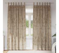 vidaXL Velvet Curtains 2 pcs Champagne 245 x 140 cm Velvet - Cream, Cream
