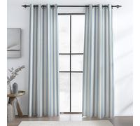 Curtain W 66" x L 72" (2 Panels) Retro Vertical Stripes Milky White Background Printed Blackout - Curtains Soft Blocking Eyelet Drapes for Window Treatment Nursery Bedroom Living Room,Blue And White
