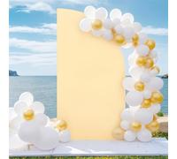 Curtainboro Backdrop Stand Set, Half Moon Arch Backdrop Stand Cover Fitting for Wedding Baby Shower & Graduation Decorations
