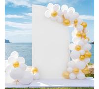 Curtainboro Half Moon Arch Backdrop Stand Cover Fitting, Stand Covers Top Arch Cover for Wedding
