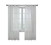 CurtainFresh Odor Neutralizing Sheer Voile Grommet Window Curtain for Bedroom or Living Room (1 Panel), 59 in x 108 in, White