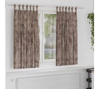 vidaXL Velvet Curtains 2 pcs Cappuccino 175 x 140 cm Velvet - Cream, Cream