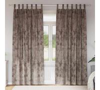 Curtains 2pcs Cappuccino Luxury Velvet Modern Eyelet Thermal Blackout 140x245 cm
