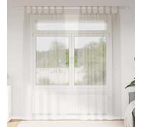 Curtains 2pcs Polyester Cream 140x225 cm Light-Filtering Modern Window Panels UK