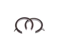 Curtains At Homes Flat Lined Passing "c" Rings For 28mm Curtain Poles (X24) - Polished Graphite