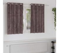 vidaXL Velvet Curtains 2 pcs Brown 140 x 140 cm Velvet, Brown
