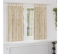 Curtains Cream Velvet 140x175cm Crushed Velvet Eyelet Panels Set of 2pcs Elegant