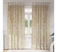 Curtains Cream Velvet Luxury Eyelet 140x245cm Pair Thermal Crushed 2pcs Home UK
